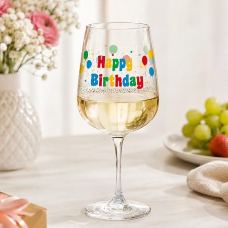 Happy Birthday borospohár