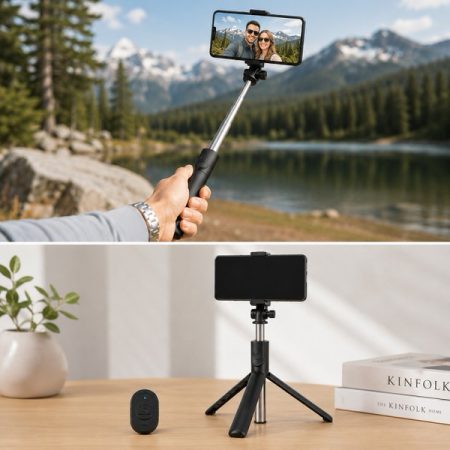 Selfie bot állvánnyal és távirányítóval