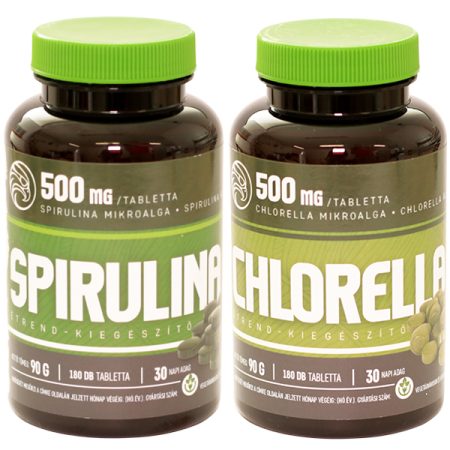 Mannavita Spirulina 180 tab. (1x) + Chlorella 180 tab. (1x)