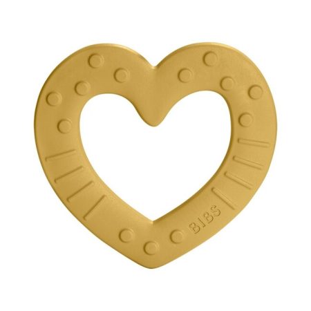 BIBS Baby Bitie rágóka - Heart Mustard