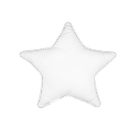 Boho Mini csillag dekoratív párna - Fehér