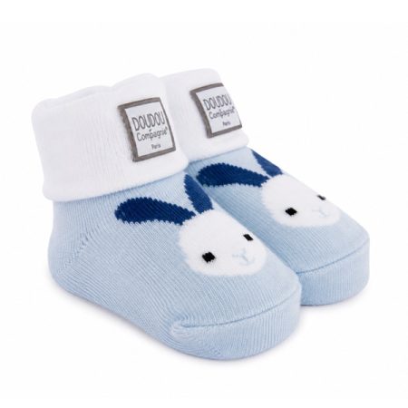 DouDou et Compagnie kék babazokni nyuszival