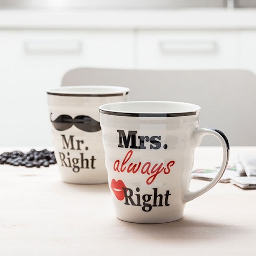 Mr. Right és Mrs. Always Right bögrék II - hiba a Mrs bögrén
