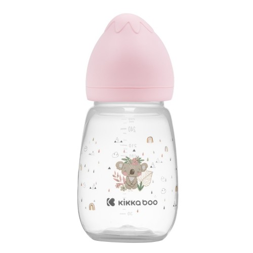KikkaBoo Savana rózsaszín cumisüveg 260 ml 3m+