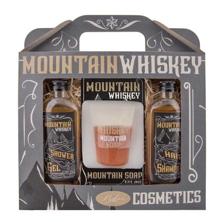 Mountain Whisky férfi kozmetikai szett (tusfürdő, szappan és sampon)