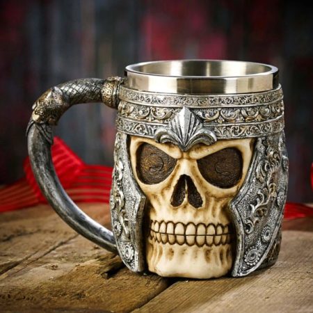 Viking koponya rozsdamentes acél bögre