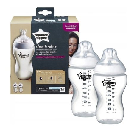 Tommee Tippee C2N cumisüveg 260 ml - 0M+ (2 darab)
