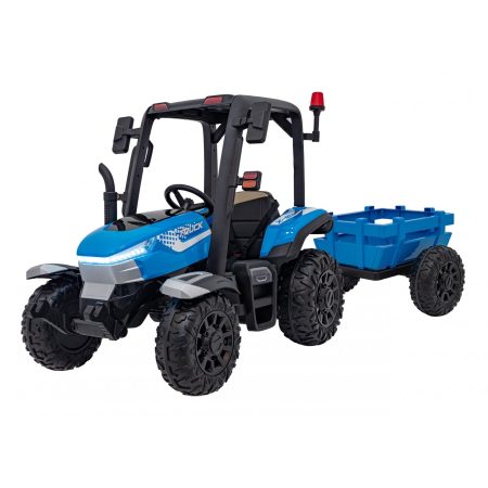 Gyermek elektromos traktor BLAST pótkocsival 2x200W kék