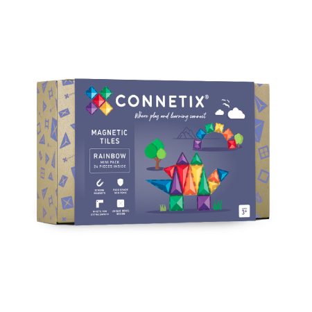 Connetix csempe - Mágneses építőkészlet Rainbow Mini 24 db