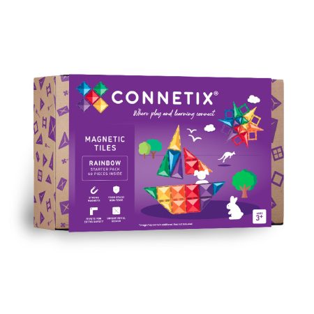 Connetix csempe - Mágneses építőkészlet Rainbow Starter Set 60 db