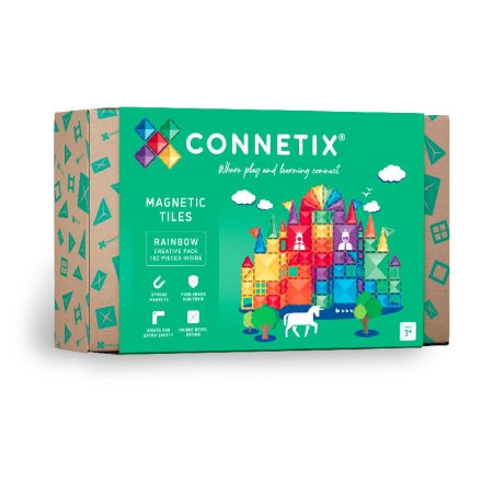 Connetix csempe - Mágneses építőkészlet Rainbow XL 102 db