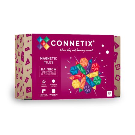 Connetix csempe - Mágneses Építőkészlet Geometria 30 db