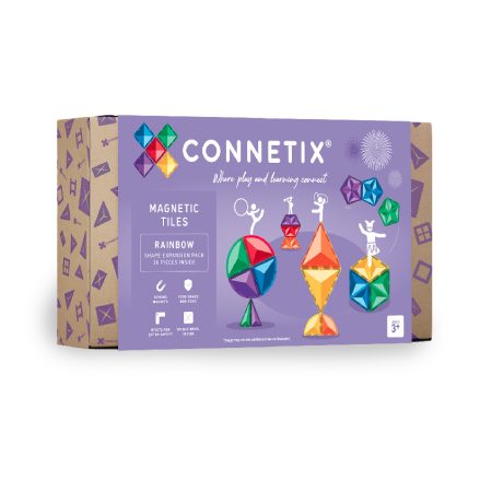 Connetix csempe - Mágneses építőkészlet táguló szivárvány készlet 36 db