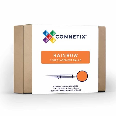 Connetix csempe - 12 szivárvány golyó a márványfutáshoz