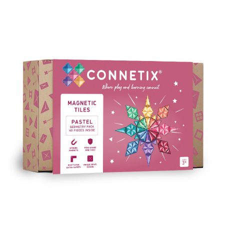 Connetix csempe - Mágneses Építőkészlet Geometria Pasztell 40 db