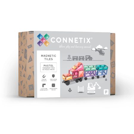 Connetix csempe - Mágneses Építőkészlet Pasztell Járművek 50 db