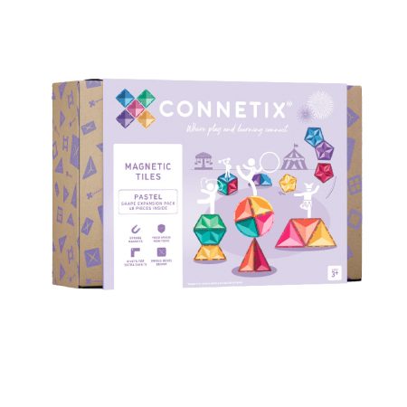 Connetix csempe - Mágneses Építőkészlet Kitágító Pasztell készlet 48 db
