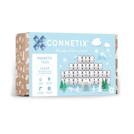 Connetix csempe - Mágneses Építőkészlet Átlátszó téglalapok 12 db