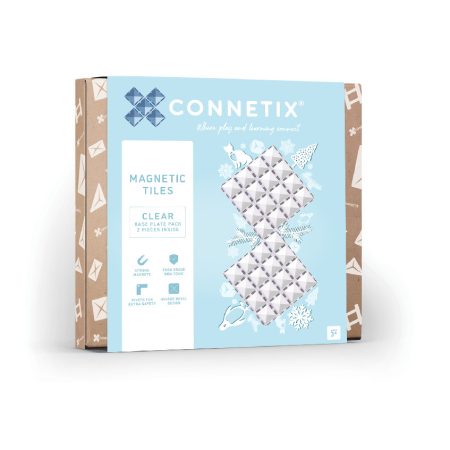 Connetix csempe - Mágneses építőkészlet átlátszó aljzatok 2 db