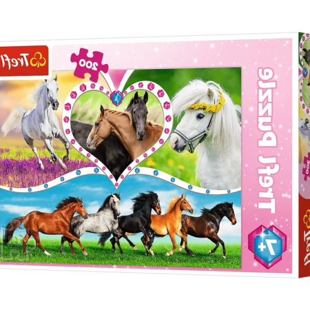 Puzzle 200 db Gyönyörű lovak Trefl 13248