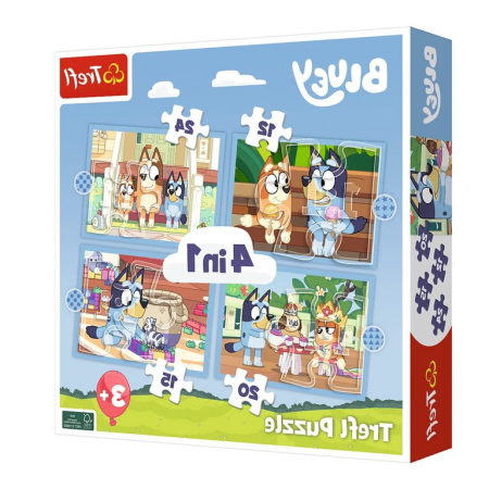 4 az 1-ben Puzzle Bluey és az ő világa Trefl 34637