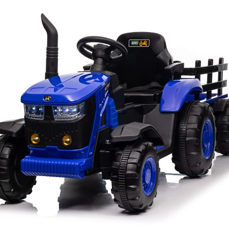 Gyerek elektromos traktor utánfutóval 12V 7Ah kék