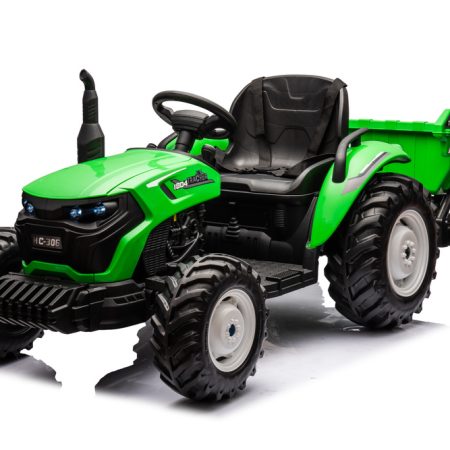 Elektromos gyerek traktor utánfutóval HC-306 24V világoszöld