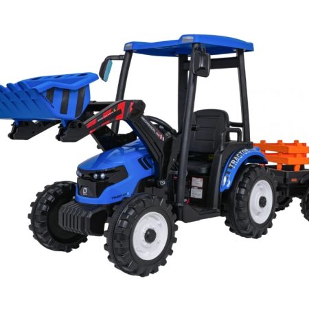 Gyerek elektromos traktor MEGA D68 24V utánfutóval kék