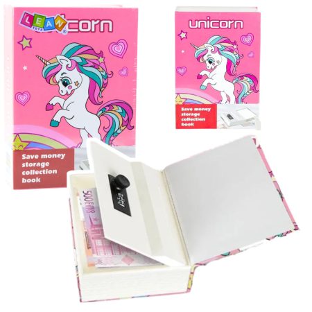 Pénztárgép széf Unicorn pink kóddal
