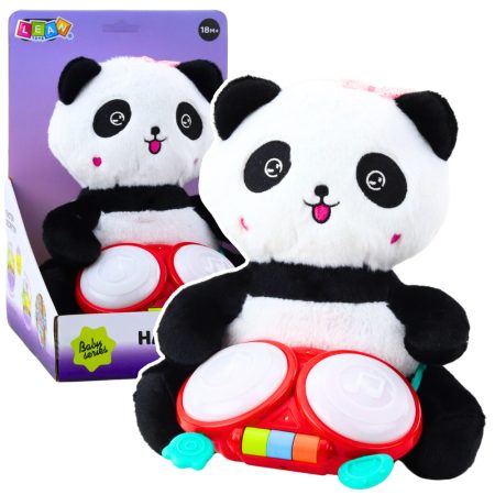 Plüss panda dobokkal és effektekkel