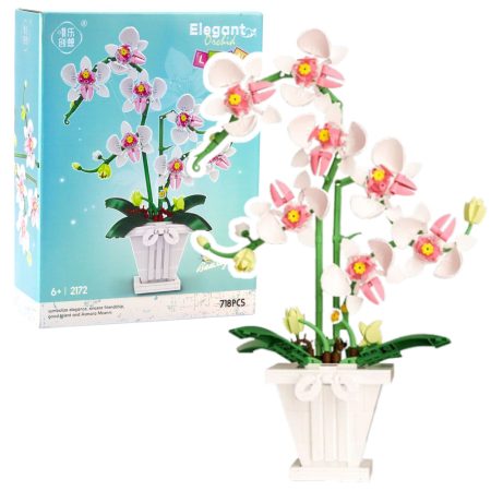 Orchidea építőkészlet cserépben 718 darab