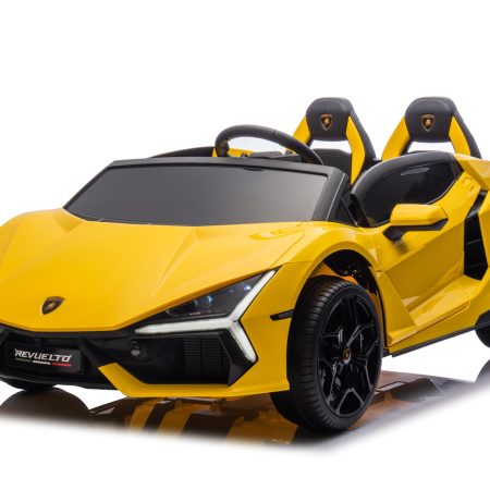 Lamborghini Revuelto XL STRONG elektromos gyermekautó | 14 km/h | 24V 14Ah | 60 kg | sárga