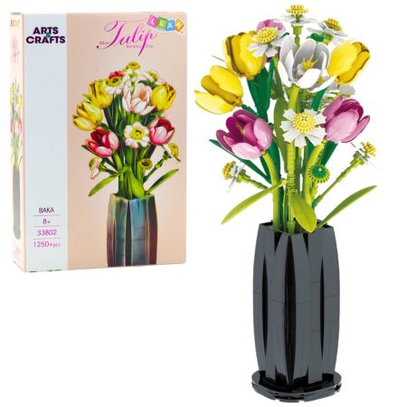Építőkészlet tulipánok vázában 1250 darab