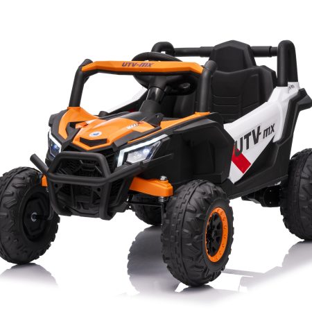Elektromos kisautó Buggy Madman fehér | UTV-MX 4x4 | EVA kerekek | 12V 10Ah | EKO bőr