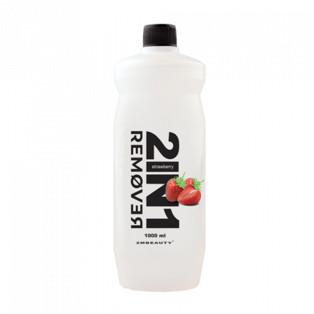 2in1 Gél Lakk Leoldó és Lakklemosó Folyadék - Strawberry (1000ml )