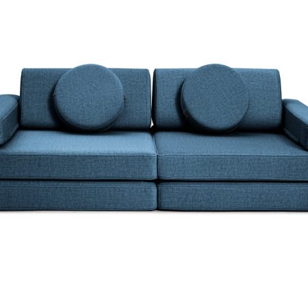 SHAPPY PLAY mini gyermek összecsukható habszivacs kanapé Szín: Navy Blue