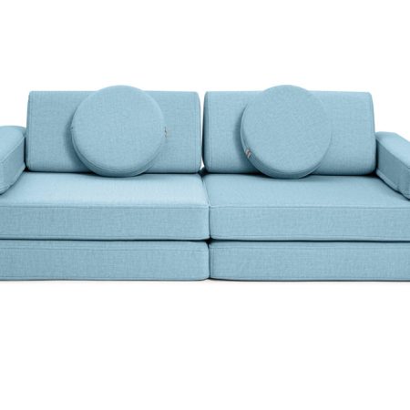 SHAPPY PLAY mini gyermek összecsukható habszivacs kanapé Szín: Sky Blue