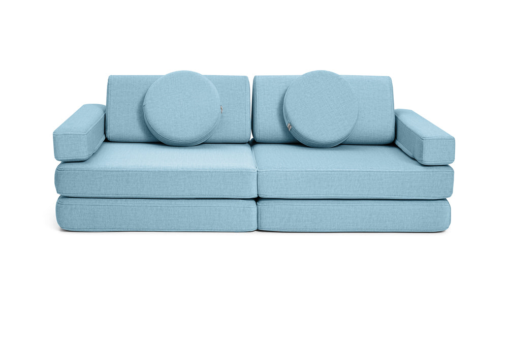 SHAPPY PLAY mini gyermek összecsukható habszivacs kanapé Szín: Sky Blue