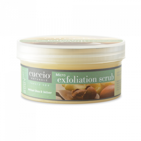 Cuccio Bőrradír Shea Vajjal és Khus-Khus-szal - Micro Exfoliation Scrub Artisan Shea & Vetiver (453 g)