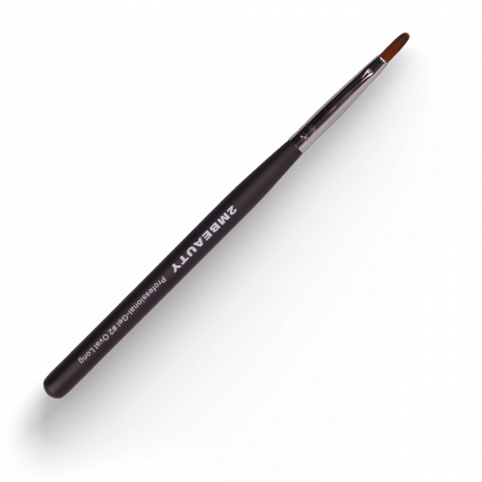 Zselé ecset Gel #2 Oval Long - Black Beauty ()