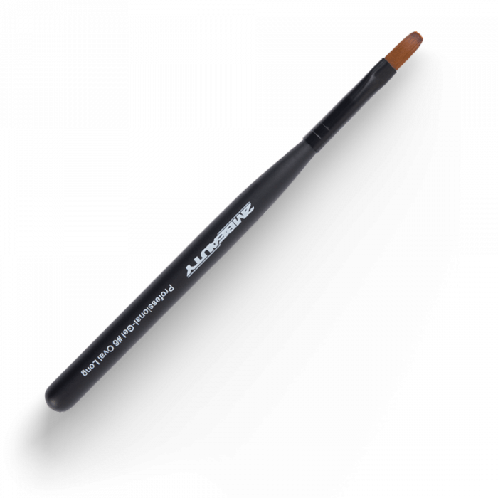 Zselé ecset Gel #6 Oval Long - Black Beauty ()