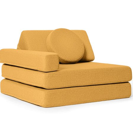 Gyermek kihajtható habszivacs fotel SHAPPY ORIGINAL Szín: Mustard