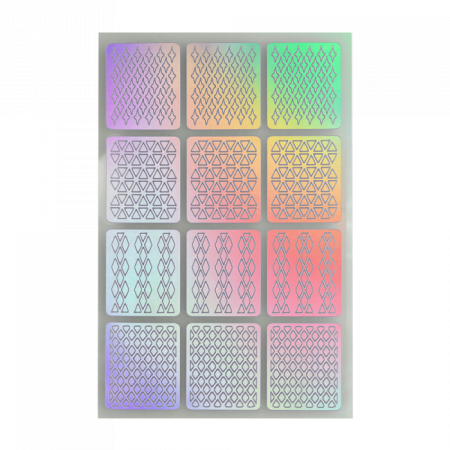 Nail Stencil 02 Holo Silver ()