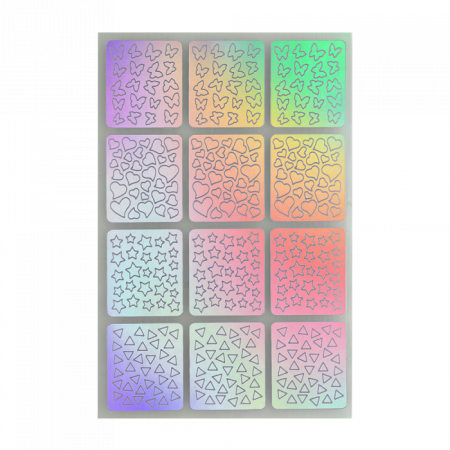 Nail Stencil 05 Holo Silver ()