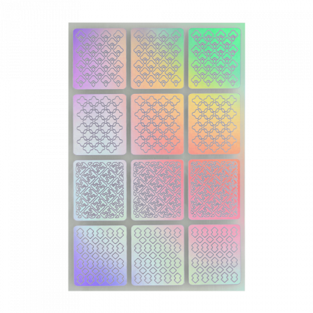 Nail Stencil 08 Holo Silver ()