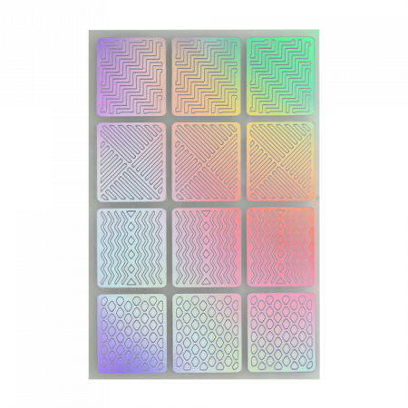 Nail Stencil 10 Holo Silver ()