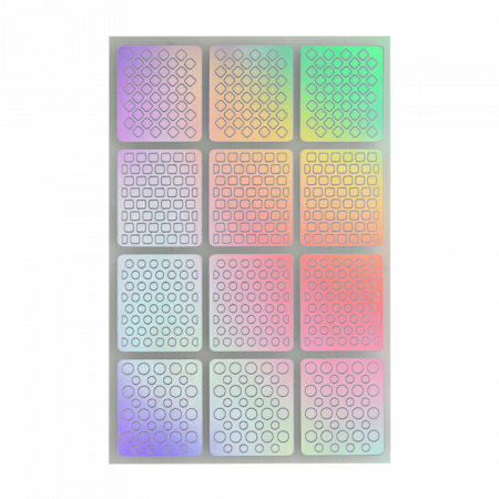 Nail Stencil 12 Holo Silver ()