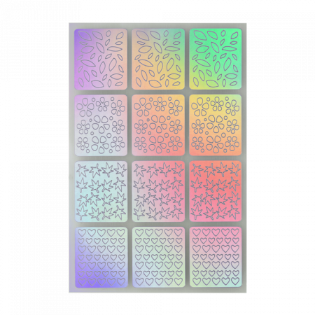 Nail Stencil 13 Holo Silver ()