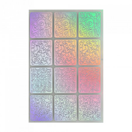 Nail Stencil 17 Holo Silver ()