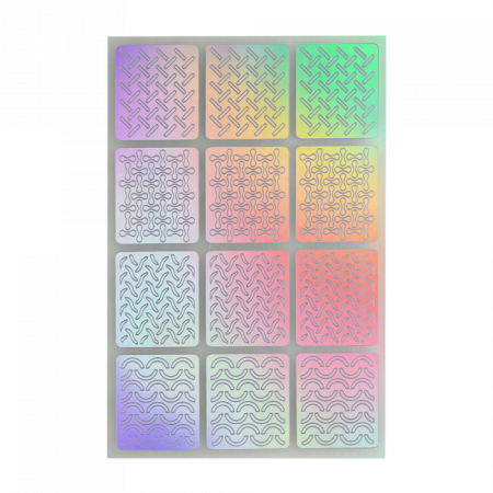 Nail Stencil 21 Holo Silver ()